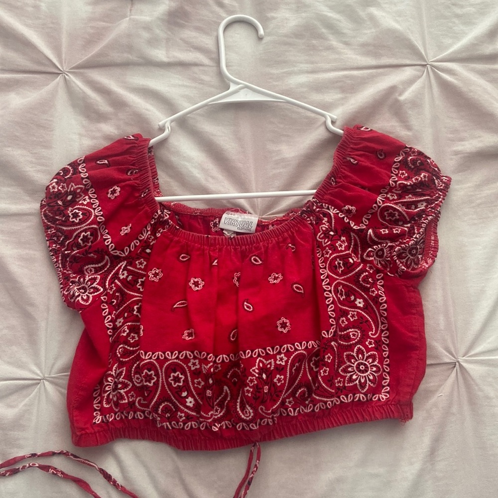 Red Crop top